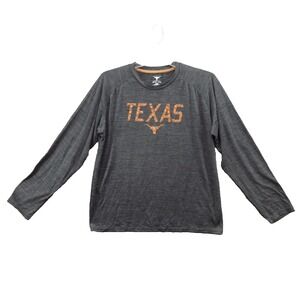We Are Texas Men's T-Shirt Size XL Gray 100% Polyester Long Sleeve Crew Neck